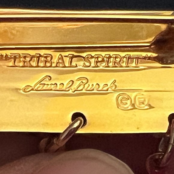 Vintage - Signed - Laurel Burch - Tribal Spirit Brooch Pin - Picture 4 of 7